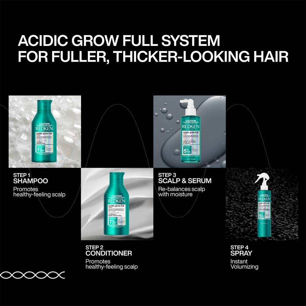 Redken Acidic Grow Full System Densifying Conditioner for thin, flat hair