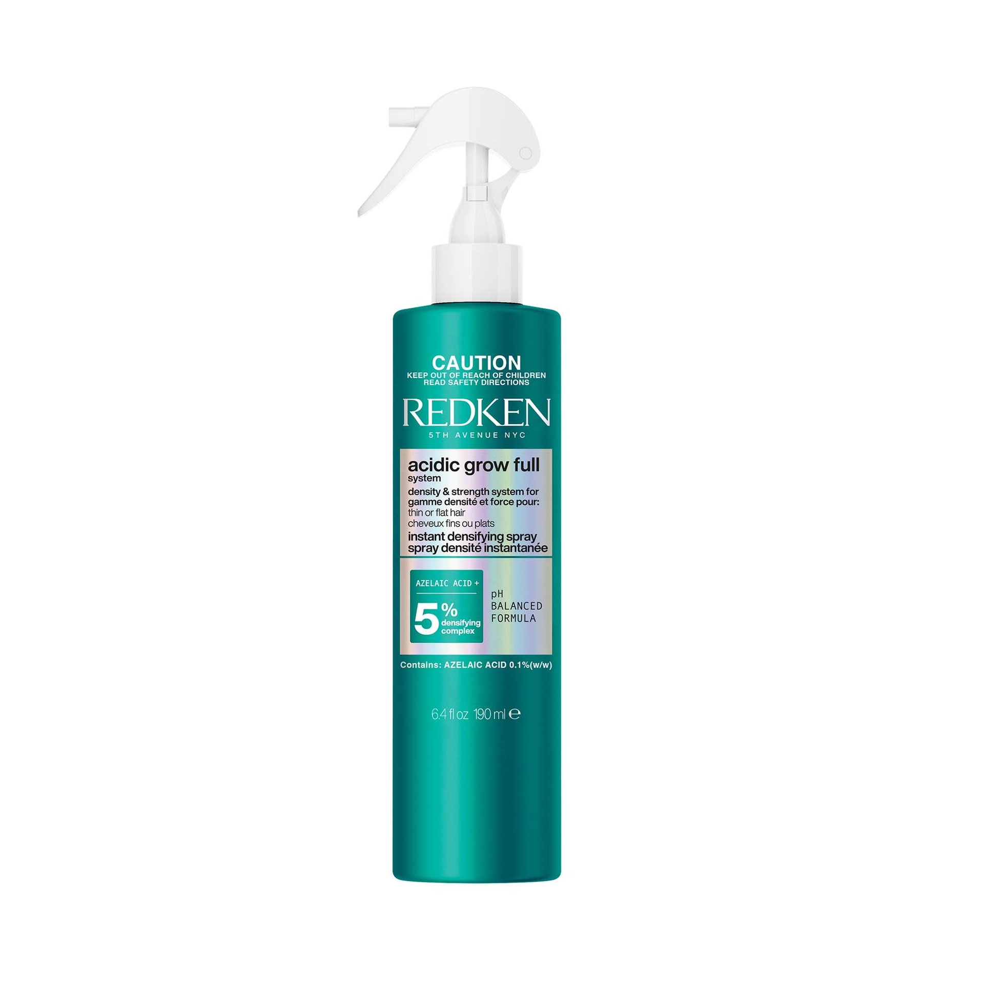 Redken Acidic Grow Full System Instant Densifying Spray with lightweight volume and fullness for thin, flat hair.