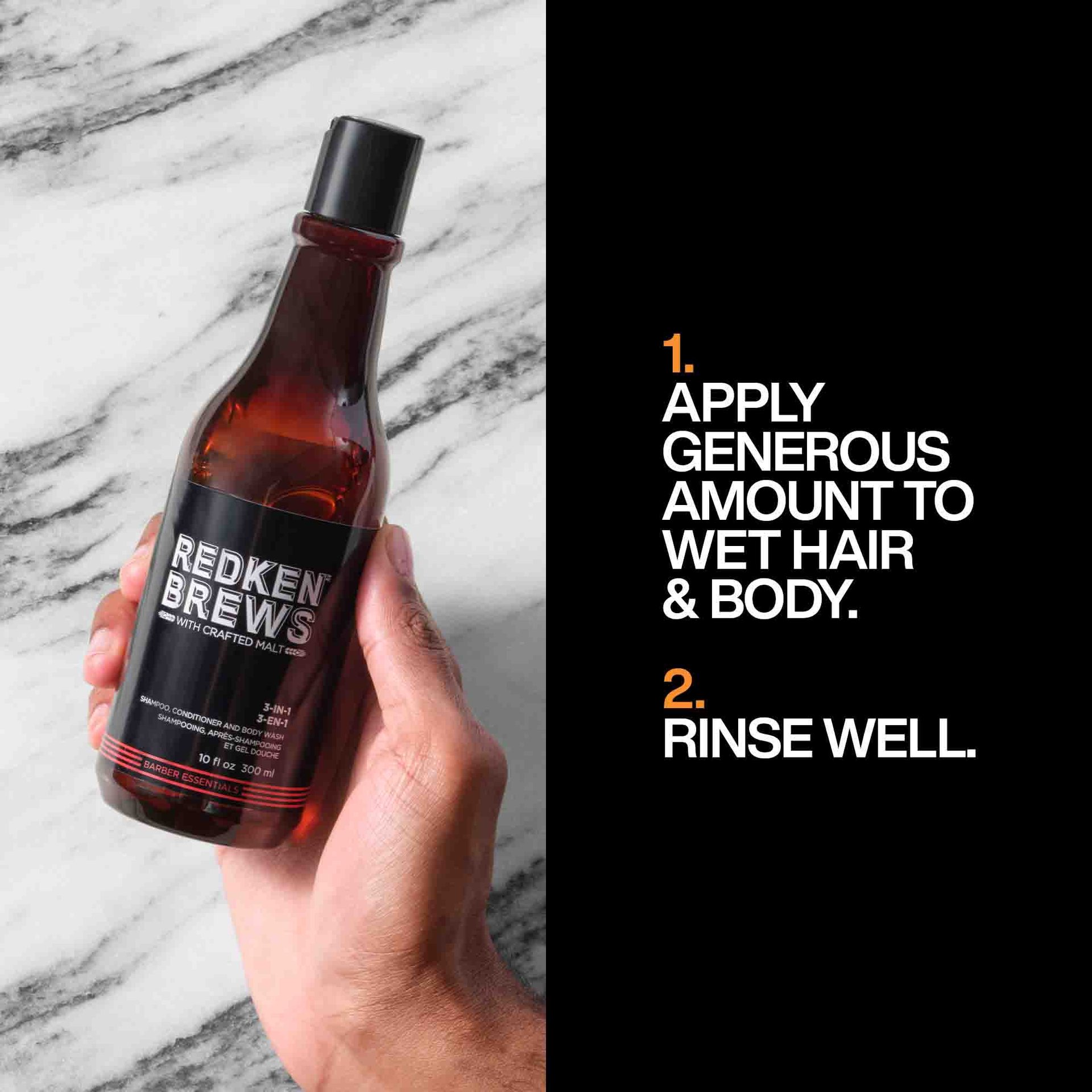 Redken 2022 Brews 3 In 1 Steps 1x1